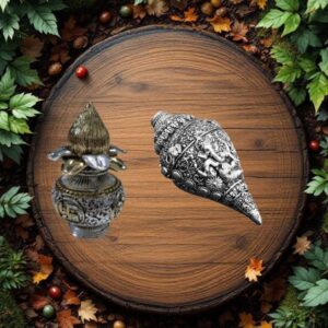 Ganesh Shankh with Silver Pot