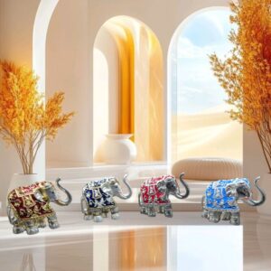 Silver Gold Plated Elephants