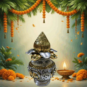 Silver Gold Plated Small Kalash