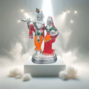 Radha Krishna with Red & Orange Attire