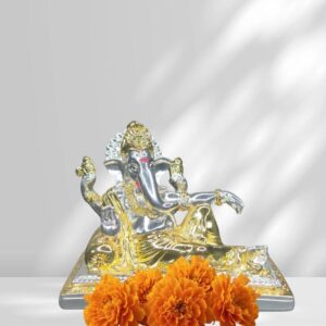 Gold Silver GaneshJi Rest Mudra