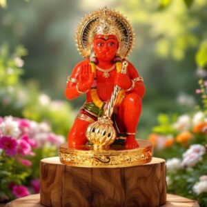Gold Plated Sinduri Hanuman Ji Murti