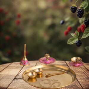 Brass Thali Pooja Set